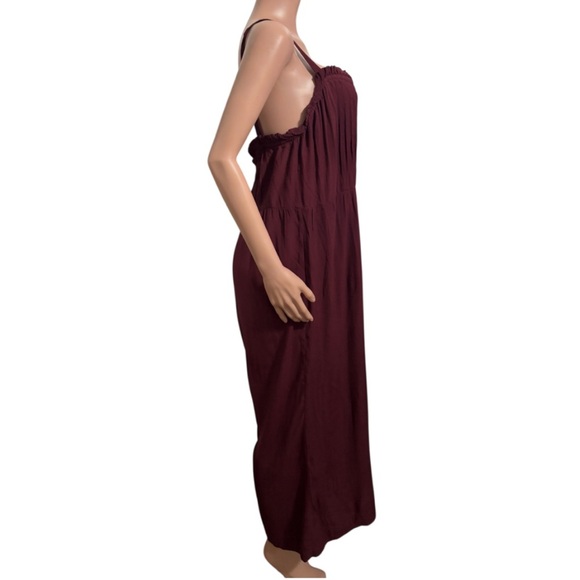 MADEWELL Women’s Wine Red Pintuck Cami Jumpsuit - Picture 4 of 16